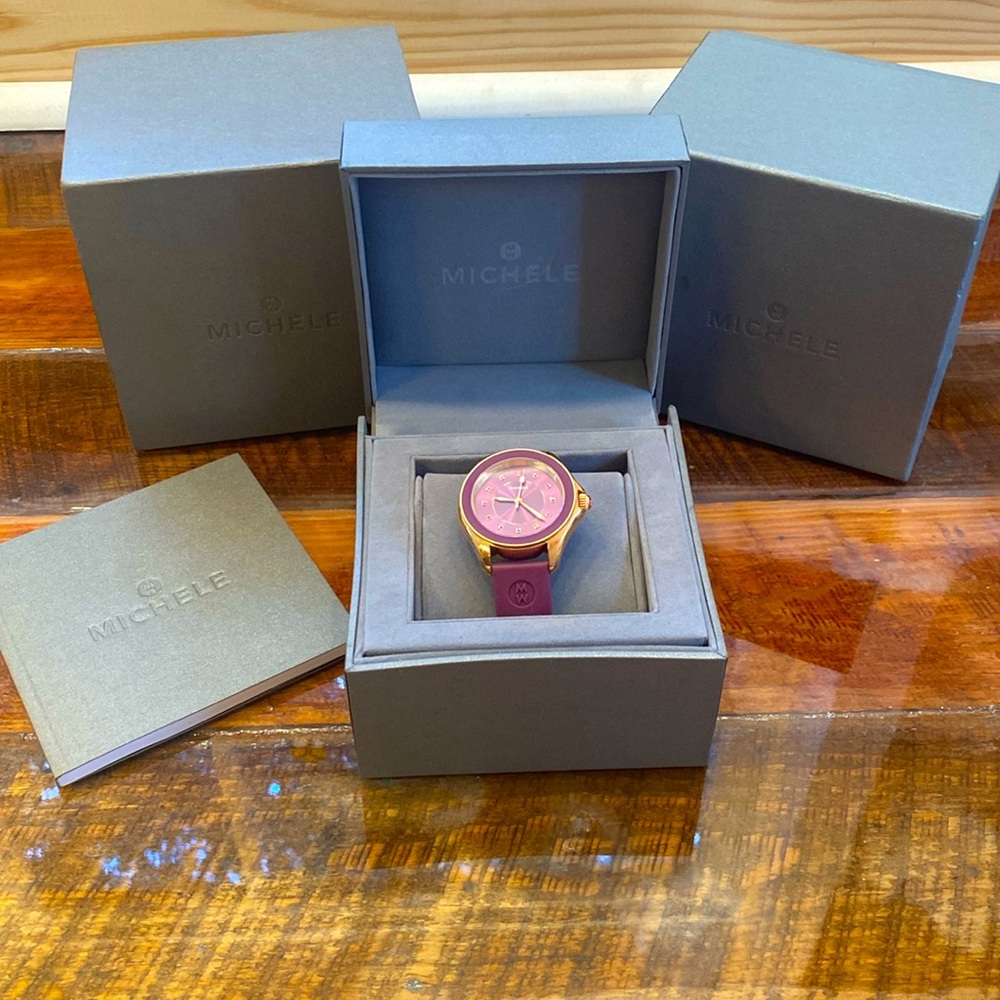 Michele Cape Topaz Rose Gold Berry Watch